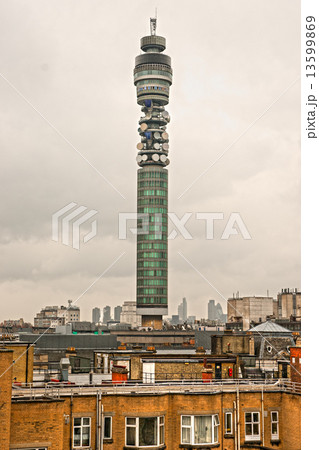 LONDON, ENGLAND - MARCH 19: BT London Telecom Tower in London on LONDON, ENGLAND - MARCH 19: BT London Telecom Tower in London on 13599869