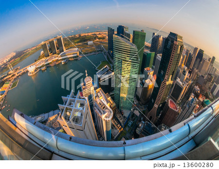 Singapore city skyline at sunset. Singapore city skyline at sunset. 13600280