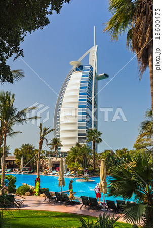 DUBAI, UAE - JANUARY 20: Burj Al Arab hotel on January 20, 2011 DUBAI, UAE - JANUARY 20: Burj Al Arab hotel on January 20, 2011 13600475