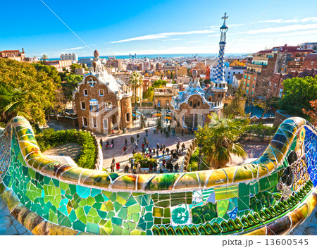 Park Guell in Barcelona, Spain. 13600545
