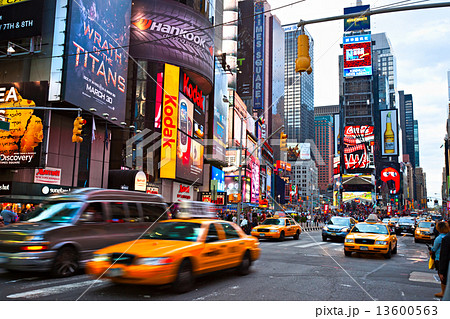 NEW YORK CITY -MARCH 25: Times Square, featured with Broadway Th 13600563