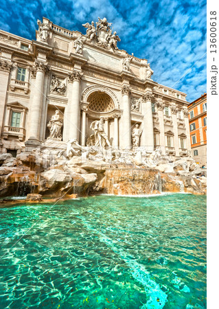 The Famous Trevi Fountain , rome, Italy. The Famous Trevi Fountain , rome, Italy. 13600618