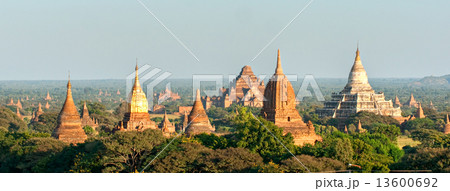 Bagan at Sunset, Myanmar. Bagan at Sunset, Myanmar. 13600692