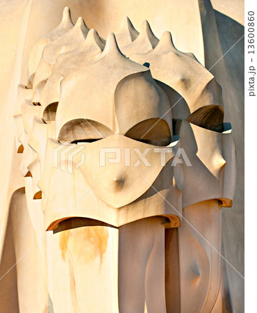 BARCELONA, SPAIN - DECEMBER 18: Casa Mila, or La Pedrera, on Dec 13600860
