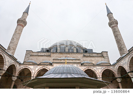 The beautiful decorated cupolas of the Fatih Mosque, Istanbul, T 13600864