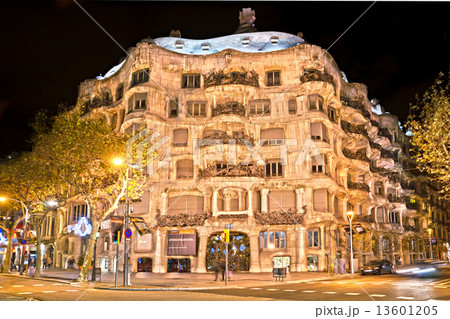 BARCELONA, SPAIN - DECEMBER 16: Casa Mila, or La Pedrera, on Dec 13601205
