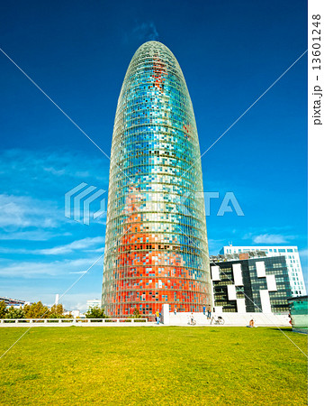 BARCELONA, SPAIN - DECEMBER 19: Torre Agbar on Technological Dis 13601248