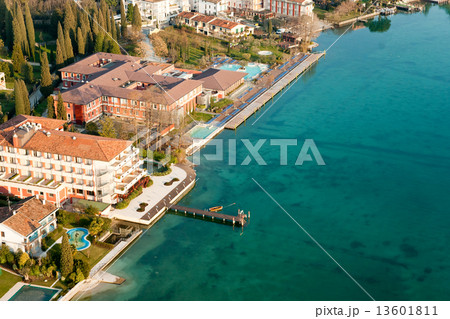 Aerial view of sirmione, lake garda, italy. 13601811