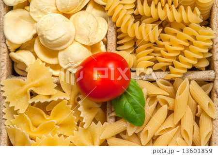 Collection of Italian Pasta isolated on white. 13601859