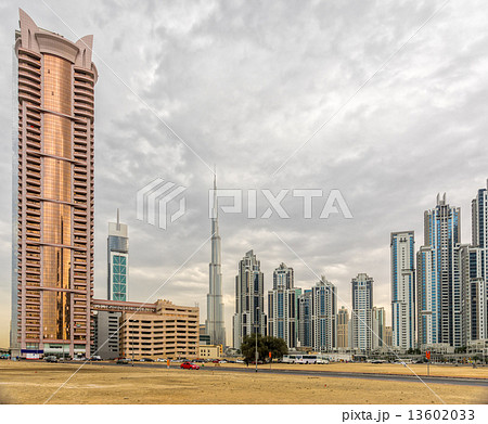 Dubai skyline at dusk Dubai skyline at dusk 13602033