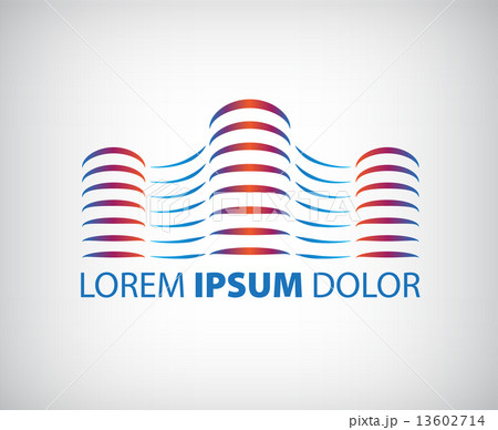 vector lines office building logo isolated 13602714