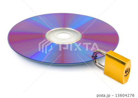 Computer disk and lock Computer disk and lock 13604276