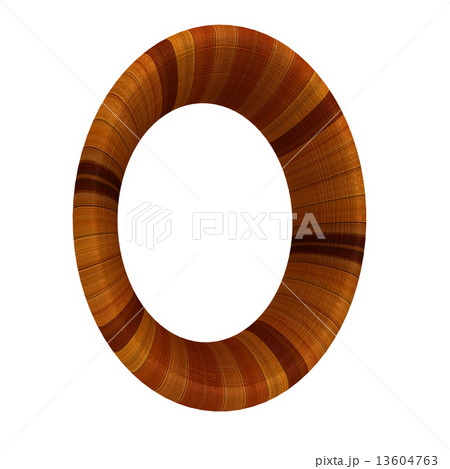 Wooden Alphabet. Letter "O" on a white Wooden Alphabet. Letter "O" on a white 13604763