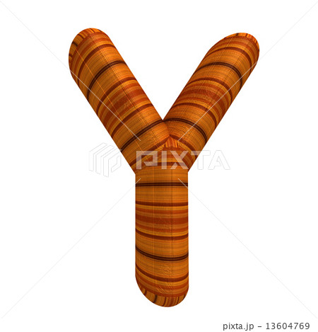 Wooden Alphabet. Letter "Y" on a white Wooden Alphabet. Letter "Y" on a white 13604769