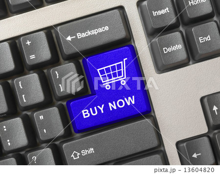 Computer keyboard with shopping key 13604820