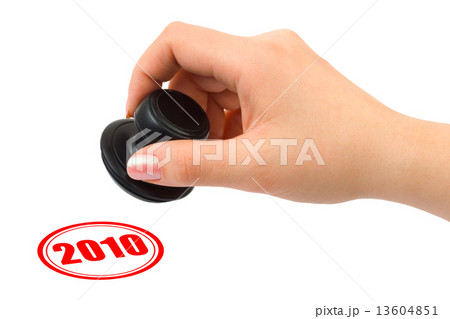 Hand with stamp 2010 13604851