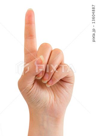 Woman index finger 13604887