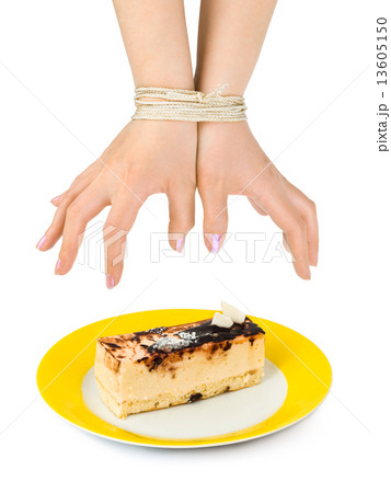 Cake and bound hands 13605150