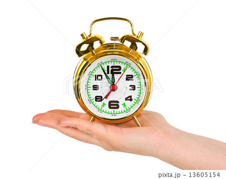 Hand with alarm clock 13605154