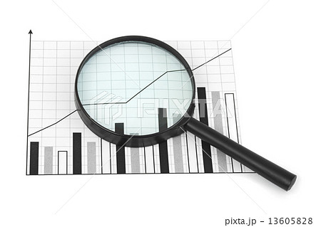 Magnifying glass and diagram Magnifying glass and diagram 13605828
