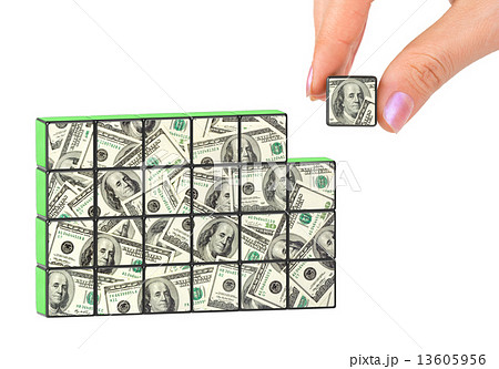 Hand and business puzzle 13605956