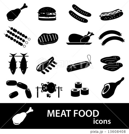 meat food icons and symbols set eps10 meat food icons and symbols set eps10 13608408