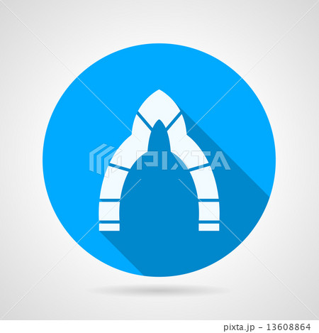 Flat round vector icon for arch 13608864