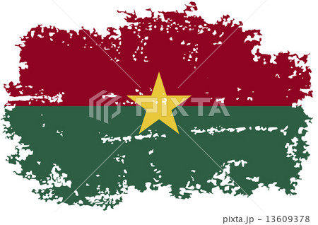 Burkina Faso grunge flag. Vector illustration. 13609378