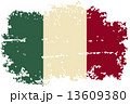 Italian grunge flag. Vector illustration. 13609380