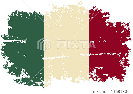Italian grunge flag. Vector illustration. 13609380