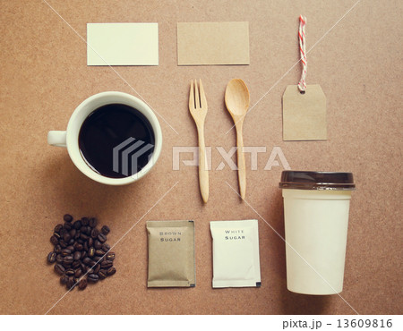 Coffee identity mockup set with retro filter effect 13609816