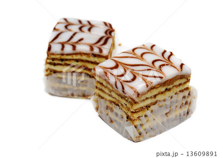 Two cakes isolated 13609891