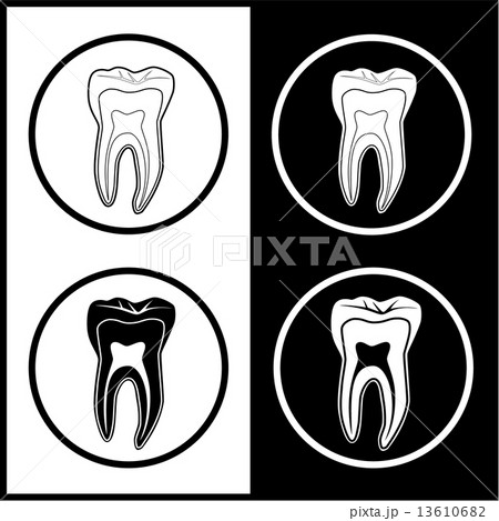 Vector tooth icons Vector tooth icons 13610682