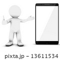 Little 3D Man with Smartphone 13611534