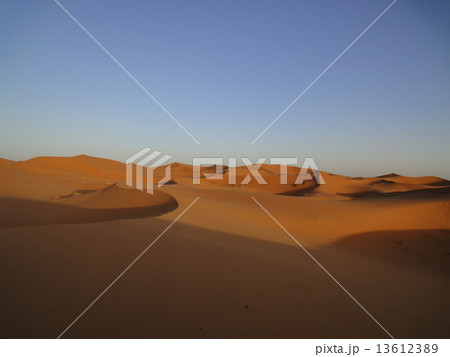 夕刻のサハラ砂漠 13612389