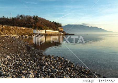 village landscape with sea 13613357