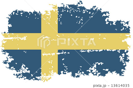Swedish grunge flag. Vector illustration. 13614035