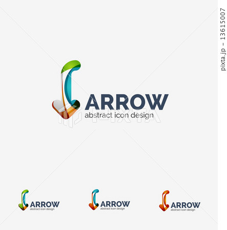 Clean moden wave design arrow logo 13615007