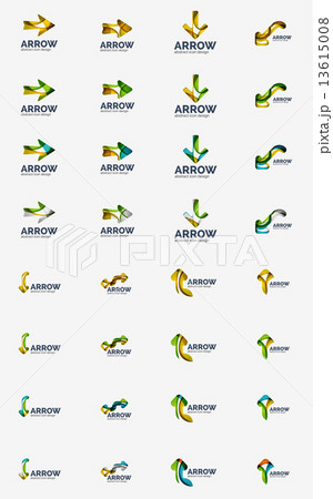 Clean moden wave design arrow logo 13615008