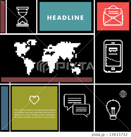 Set icons for business, internet and communication 13615732
