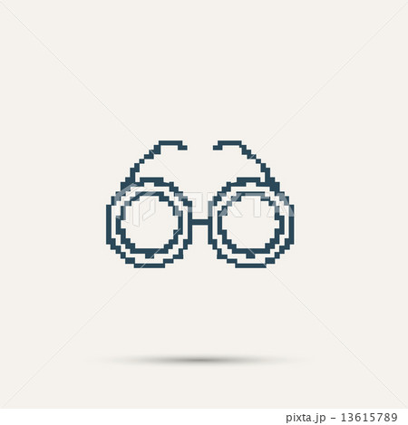 Simple stylish glasses pixel icon. Vector design Simple stylish glasses pixel icon. Vector design 13615789