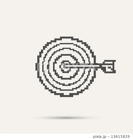 Simple stylish pixel icon darts. Vector design 13615829