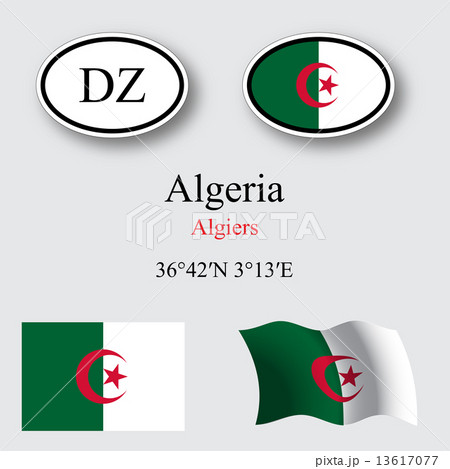 algeria flags and icons set algeria flags and icons set 13617077