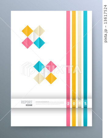 Cover Magazine square colorful template design 13617524