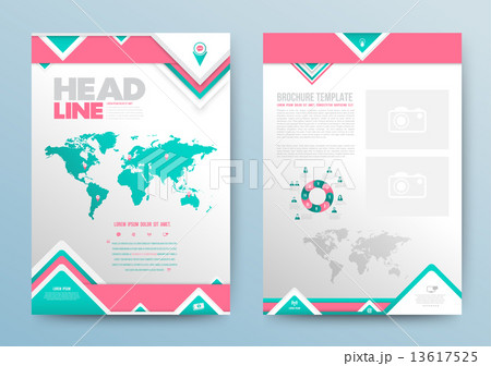 Vector template layout for brochure 13617525