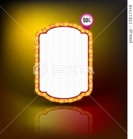 Brightly glowing retro banner.  13617548