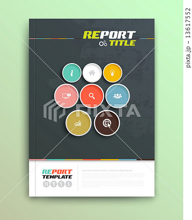 Presentation of brochure cover design template. 13617552