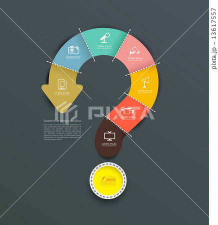 Vector question mark arrow with icons. Vector question mark arrow with icons. 13617557