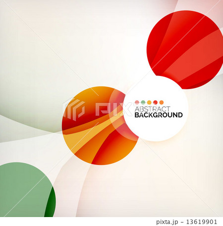 Colorful circles modern abstract composition 13619901