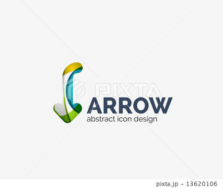 Clean moden wave design arrow logo 13620106